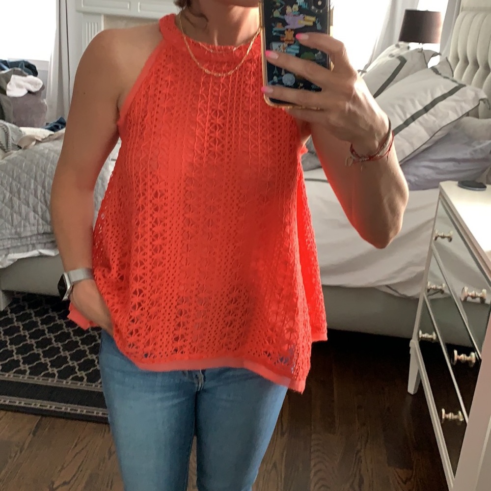 Anthropologie Moon River Coral Tank
